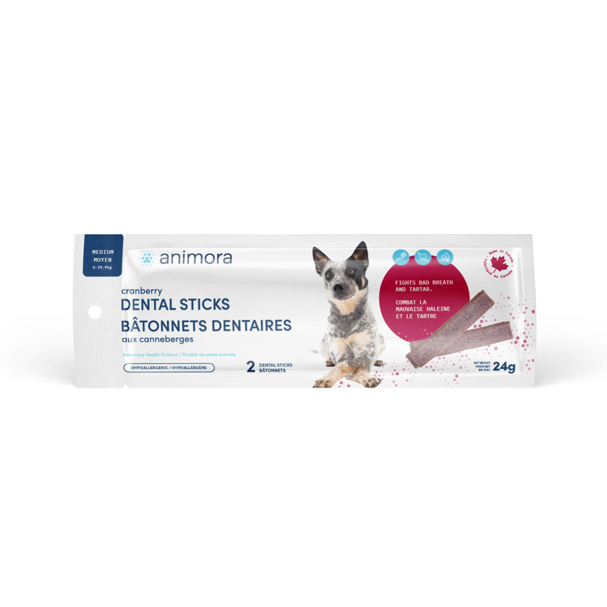 Cranberry Dental Sticks for Dogs - Medium