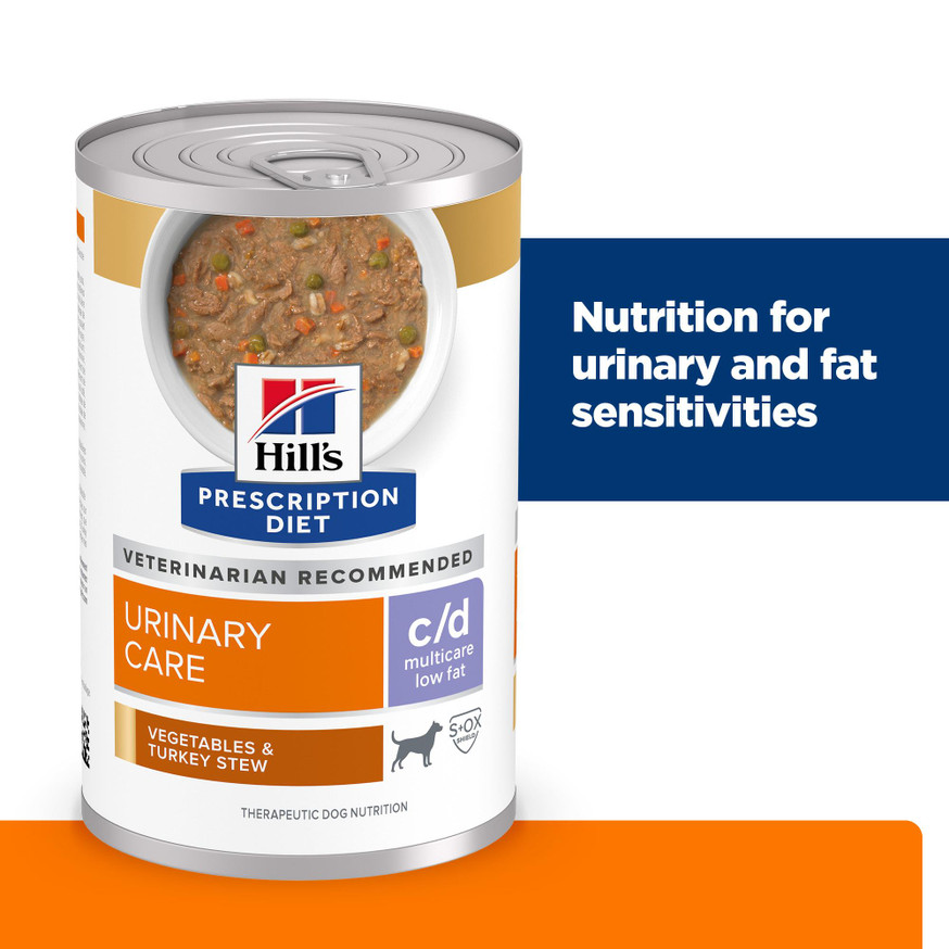 Prescription Diet c/d Multicare Low Fat Vegetables & Turkey Stew Canned Dog Food