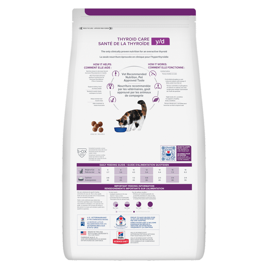 Prescription Diet y/d Thyroid Care Dry Cat Food