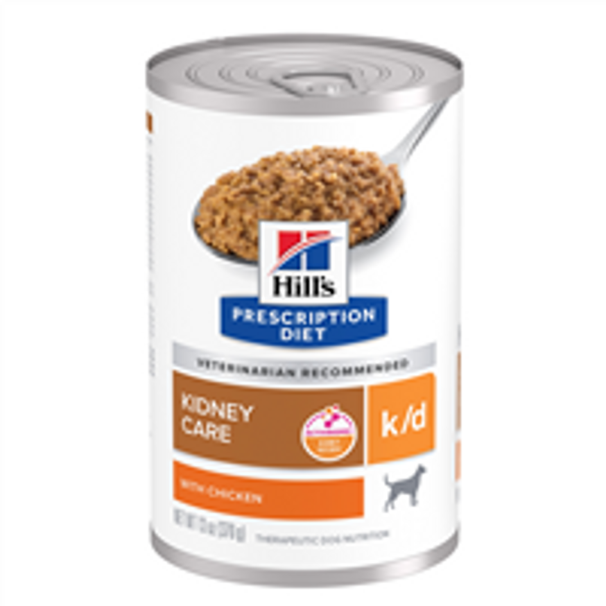 Prescription Diet k/d Kidney Care with Chicken Canned Dog Food, renal food