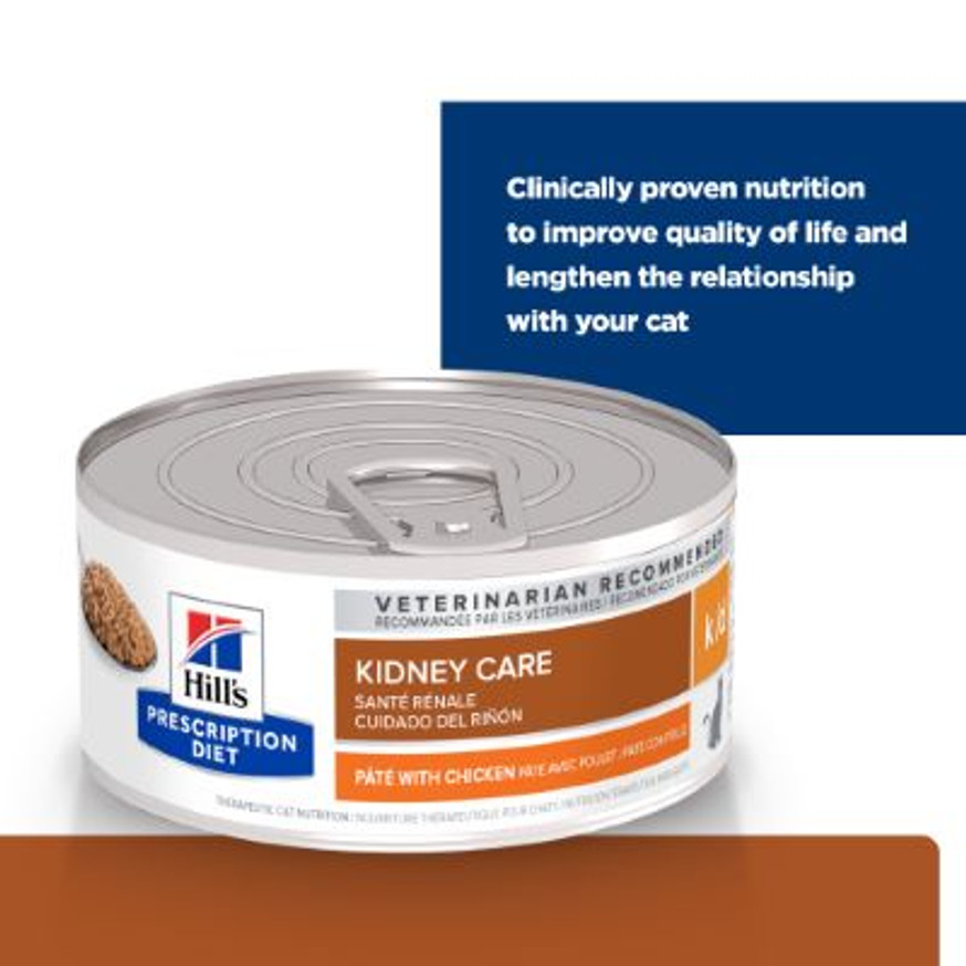 Prescription Diet k/d Kidney Care with Chicken Canned Cat Food, renal food