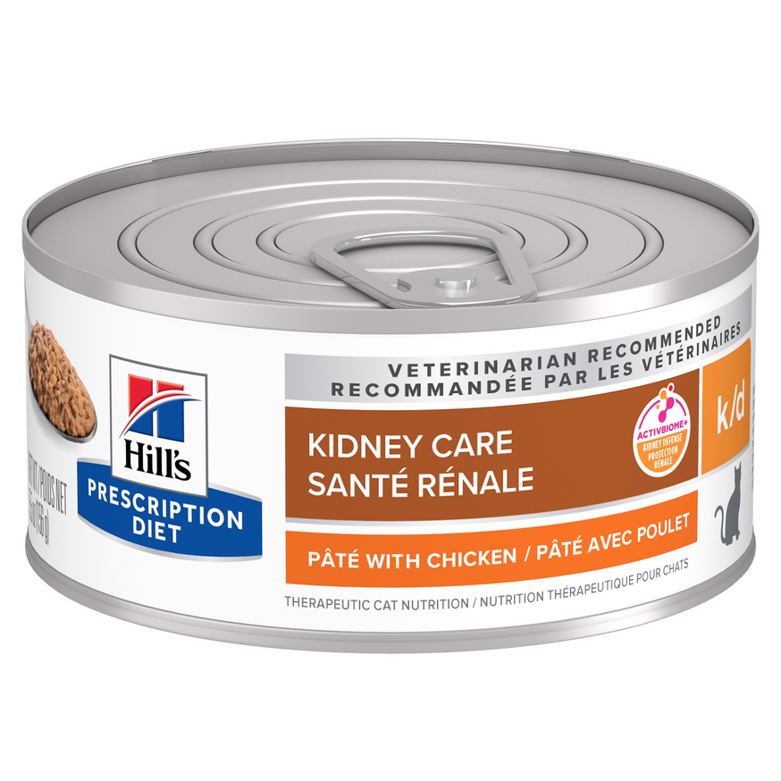 Prescription Diet k/d Kidney Care with Chicken Canned Cat Food, renal food
