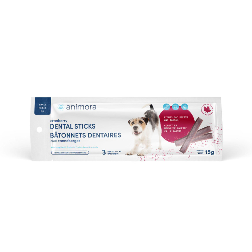 Animora Cranberry Dental Sticks for Dogs - Small - Pack of 3