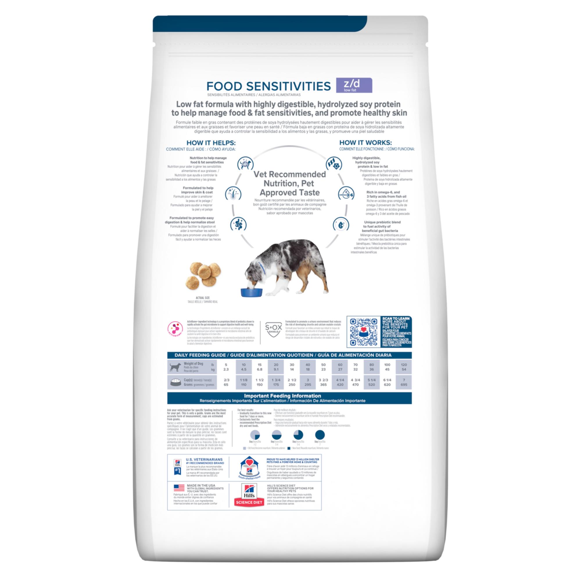 Prescription Diet z/d Low Fat Hydrolyzed Soy Recipe Dry Dog Food