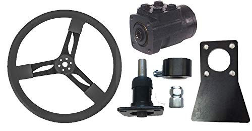 Hydraulic Orbital Steering Valve Package with 15" Steering Wheel, Quick Disconnect, Column, Mount & JIC Fittings – Off-Road Kit