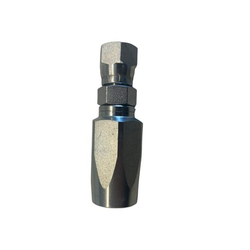 1/4" Hose to 1/4" Female JIC Reusable Hydraulic Hose End – Steel, 37° Flare