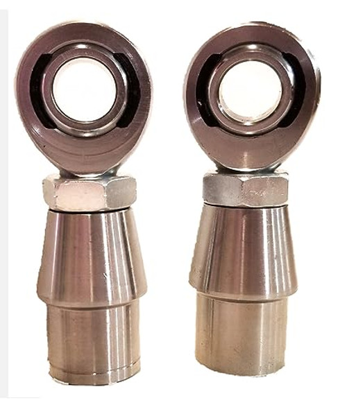 Pair of Left Hand and Right Hand Heim Joint Rod Ends, 5/8” Bore x 5/8”-18 Threaded Shank with 1” ID Tube Insert and Jam Nut
