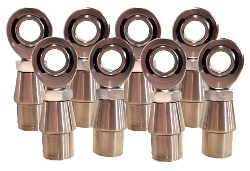 4 LH & 4 RH 5/8" Bore X 5/8"-18 Shank, 1" ID Tube Insert with Jam Nut Heim Joint Rod End