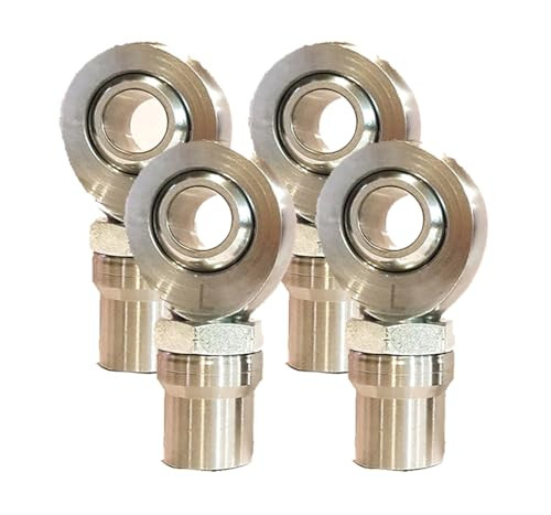 2 LH & 2 RH 1" Bore X 1.25"-12 Shank, 1.50" ID Tube Insert with Jam Nut Heim Joint Rod End