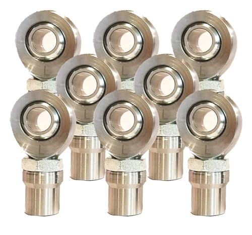 4 LH & 4 RH 1" Bore X 1.25"-12 Shank, 1.50" ID Tube Insert with Jam Nut Heim Joint Rod End