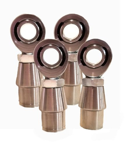 Complete 4-Pack Heim Joint Set with 3/4” Bore x 3/4”-16 Thread and 1.25” Tube Inserts, LH & RH