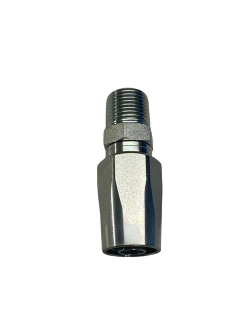 1/4" Hose x 1/4" Male NPT Reusable Hydraulic Hose Fitting
