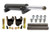 2.5" x 8" Dual Ended Hydraulic Cylinder with 3/4" Clevis Ends, Tie Rod Heim Kit with Tube Adapters and 12" Pipe – Off-Road Steering Kit