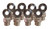 4 LH & 4 RH 1" Bore X 1.50"-12 Shank, 2" ID Tube Insert with Jam Nut Heim Joint Rod End