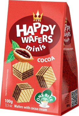 16 x €1.00 Happy Wafers Minis Cocoa