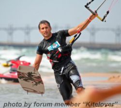 Brad Knoth out kite surfing