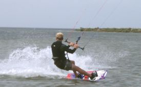kite surfing miles of flat water
