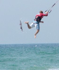 kick your kiteboard away