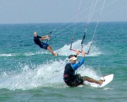 Load your lines and send the kite