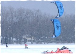 Snowkiting at Reeds Lake