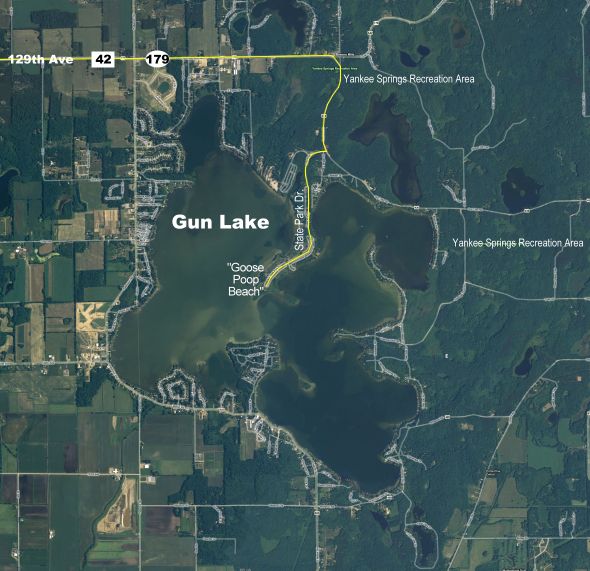 Gun Lake Aerial Map