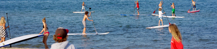 Stand Up Paddleboarding at the beach