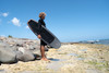 2027 F-One MAGNET Carbon Kite Surfboard - Action Shot
