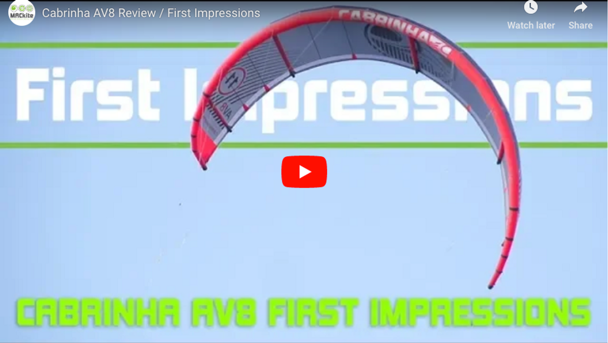 First look and review - Cabrinha AV8 Freeride Kiteboarding kite