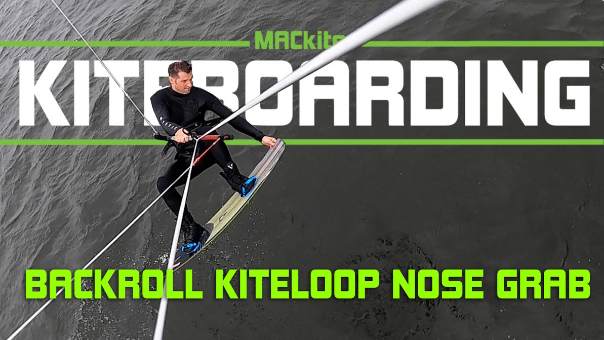 Low Backroll Kiteloop Nose Grab - Easy Freeride Kitesurf Tricks