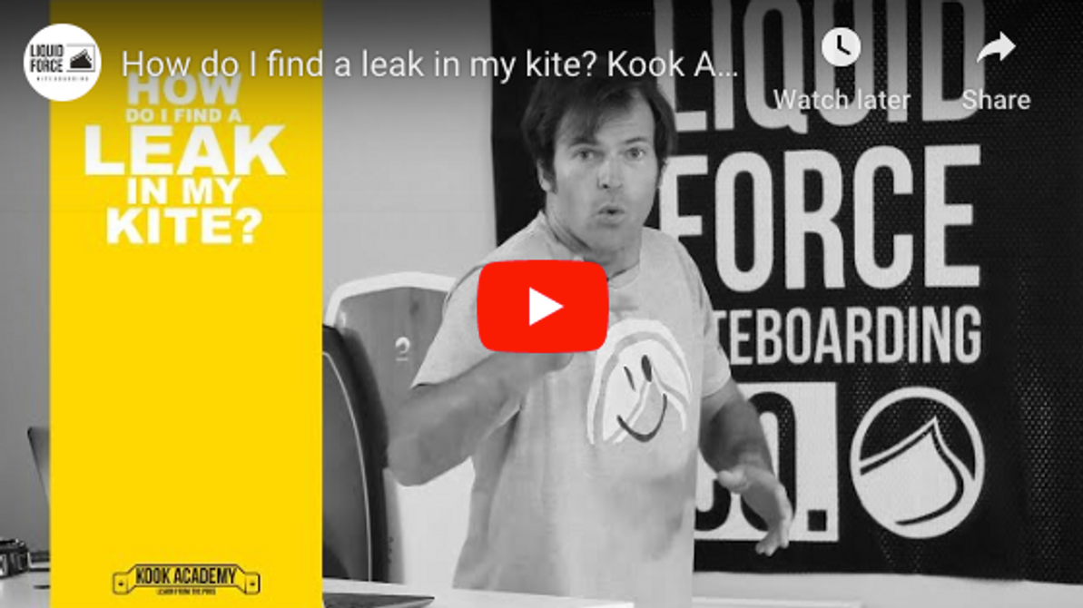 How do I find a leak in my kite? - Liquid Force Kook Academy