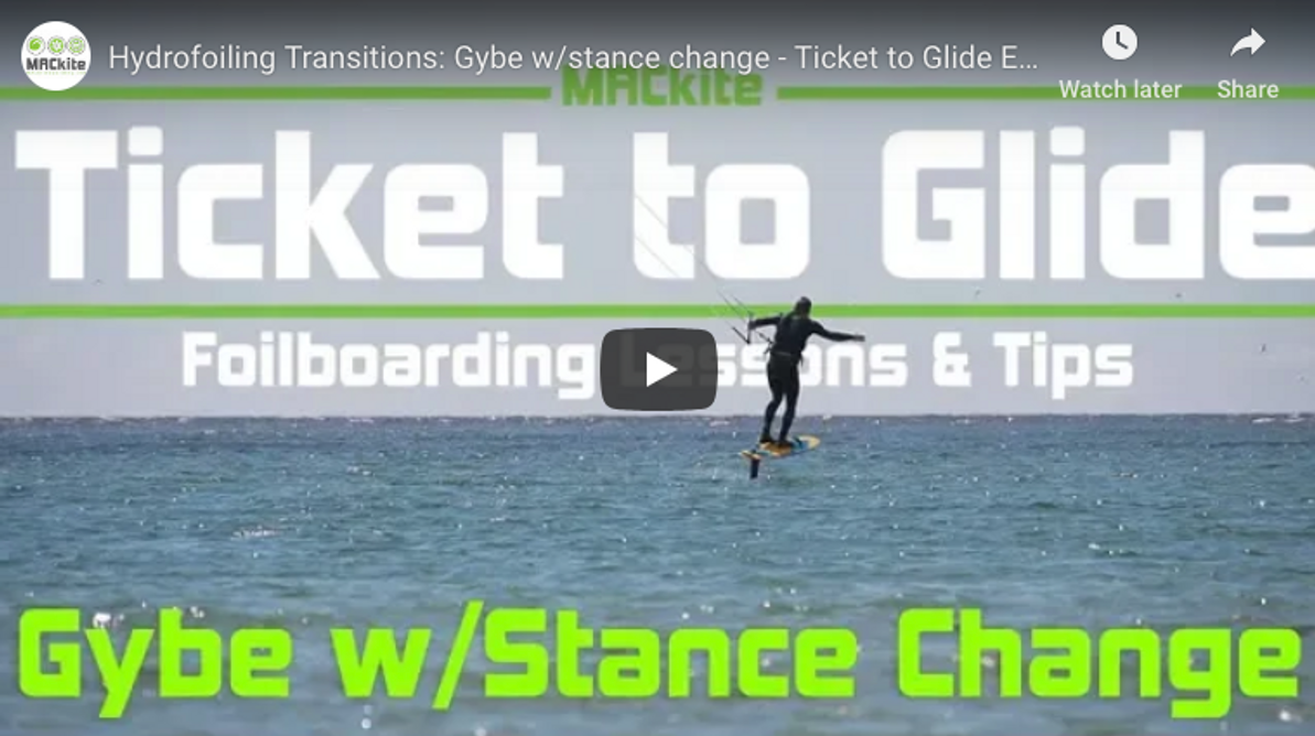 ​Foilboarding intermediate transitions: Jibe w/ stance change