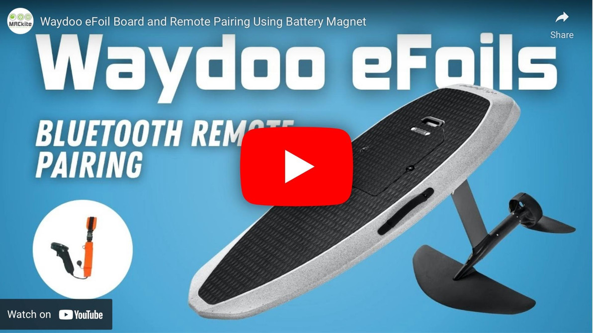 Waydoo Flyer One Plus eFoil Board and Remote Pairing Using Battery Magnet