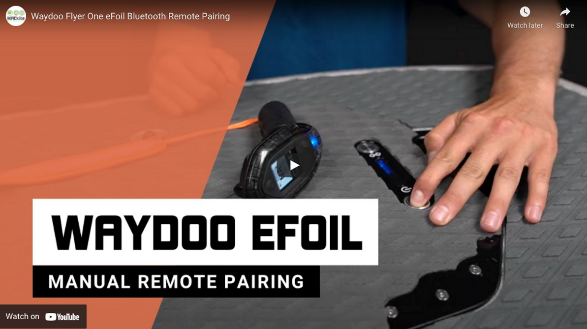 Waydoo Flyer One eFoil Bluetooth Remote Pairing