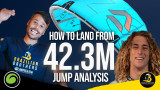 Jamie Overbeek's 42.3m Jump: Descent and Landing Analysis