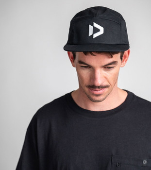 5Panel Flat Duotone Cap - Black - Front