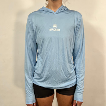 MACkite Rash Guard Hooded Tee - Blue - Front