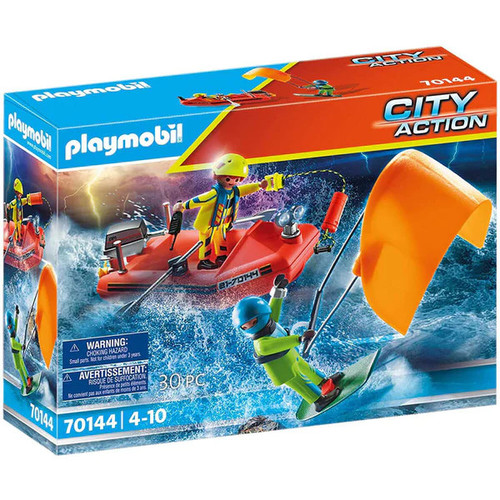 Playmobil City Action Kitesurfer Rescue with Speedboat Set