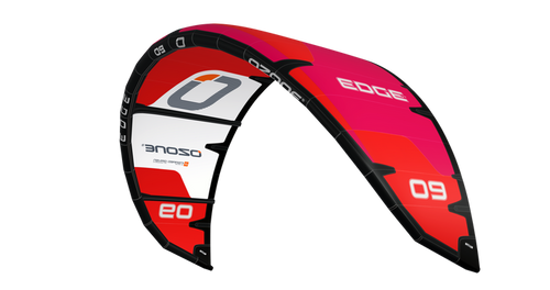 2026 Ozone Edge VT Kiteboarding Kite - Red - Left Canopy View
