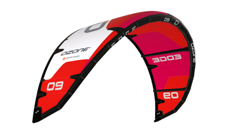 2026 Ozone Edge VT Kiteboarding Kite - Red - Right Canopy View