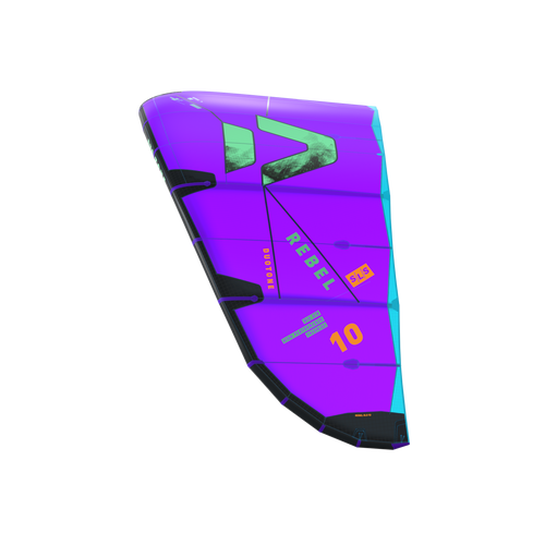 2026 Duotone Rebel SLS Kiteboarding Kite - Purple/Green - Side View