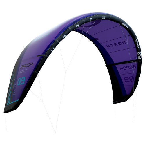 2026 North Reach Kiteboarding Kite - Deep Purple - Angle