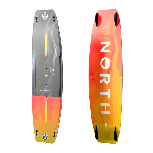 2026 North Prime Twintip Kiteboard - Front and Back Angles