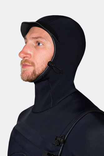 00 BY XIIIG Hooded 4/3MM Fullsuit - Side View Hood