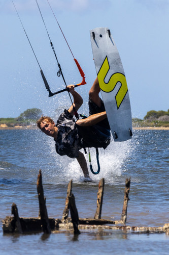 2027 Slingshot DNA V1 Twintip Kiteboard - Action Shot