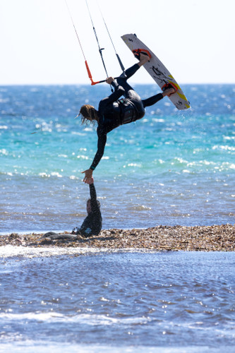2027 Slingshot DNA V1 Twintip Kiteboard - Action Shot