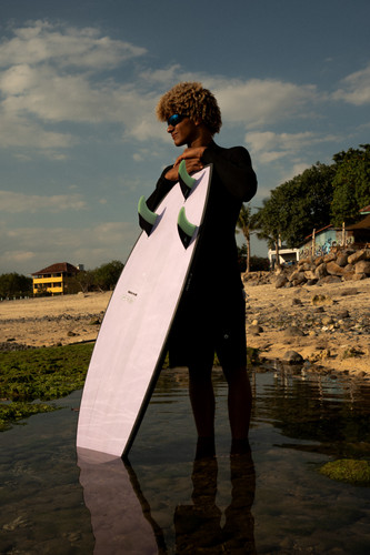 2027 F-One MITU Pro Kite Surfboard - Action Shot