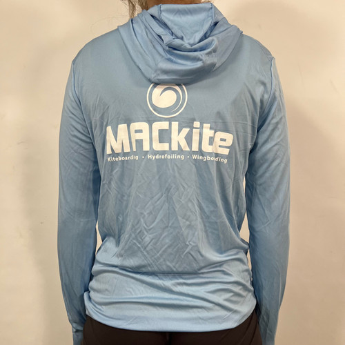 MACkite Rash Guard Hooded Tee - Blue - Back