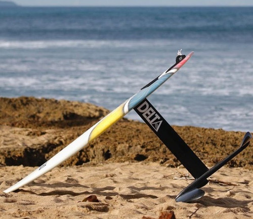 Delta hydrofoil surfboard