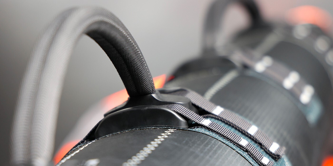 Close-up of the F-One Hybrid Wing Handles