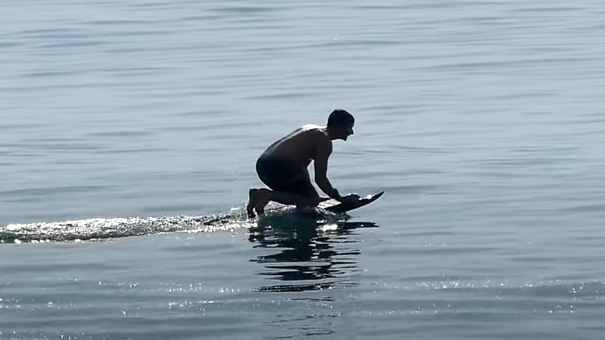 Riding on your knees with the Foil Drive